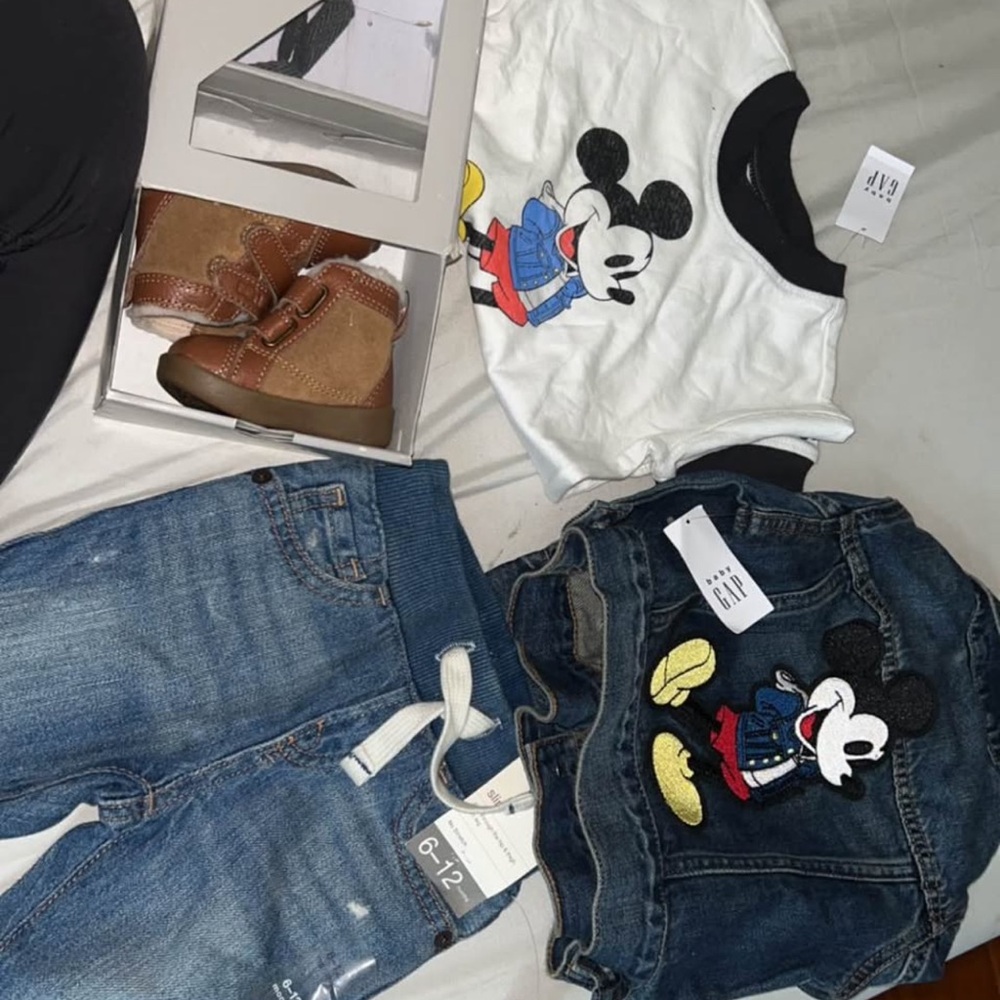 GAP Mickey Mouse Denim Jacket and Jeans Set